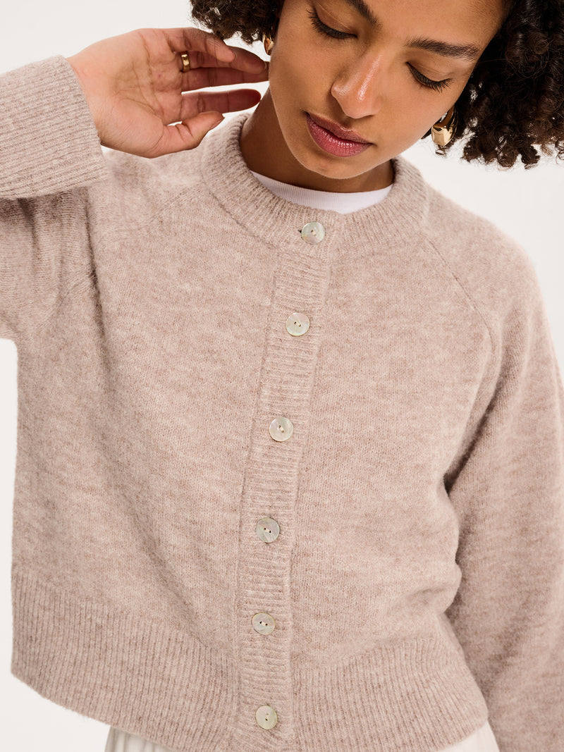 August Cardigan in Oatmeal
